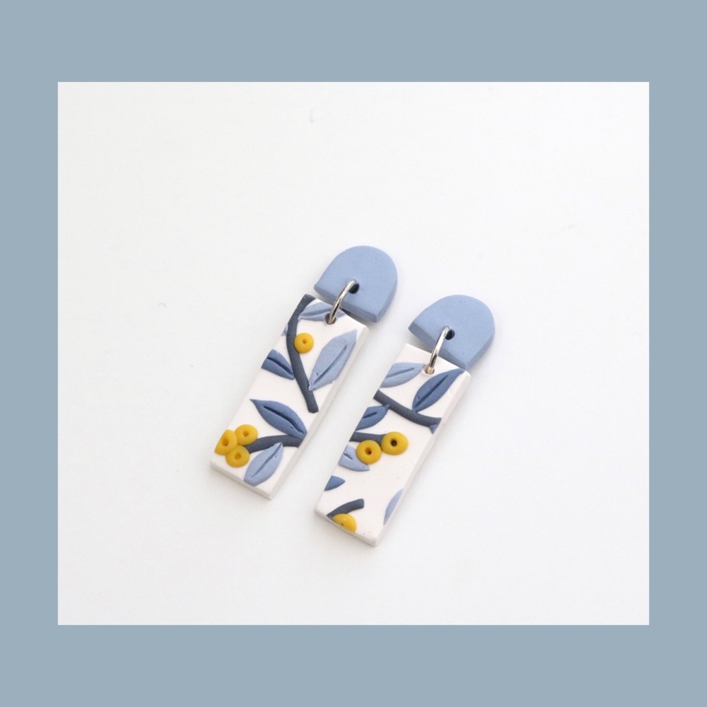 Polymer clay earring